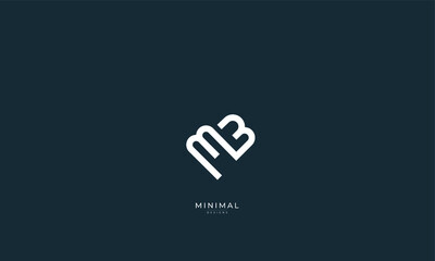 Alphabet letter icon logo MB