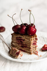 Gluten free cherry honey cake 