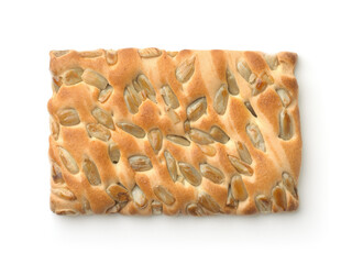 Crispy cracker with sunflower seeds