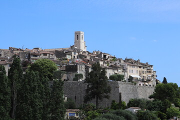 Fototapeta na wymiar Vue générale du village de Saint Paul de Vence, ville de Saint Paul de Vence, Département des Alpes Maritimes, France
