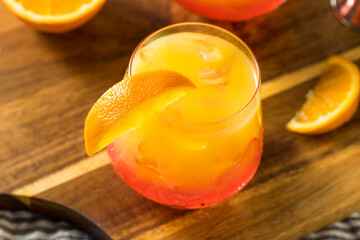 Boozy Refreshing Tequila Sunrise Cocktail