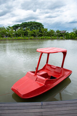 red pedal boat