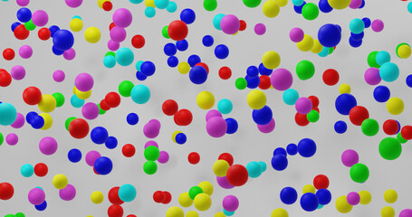 Colorful Random Ball floating