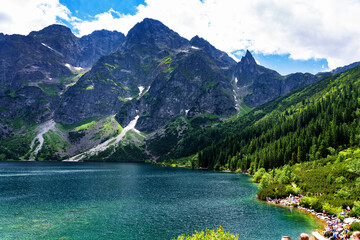 The High Tatras Mountains (Vysoké Tatry, Tatry Wysokie, Magas-Tátra), are a mountain range along the border of Slovakia in the Prešov Region, and southern Poland in the Lesser Poland Voivodeship.