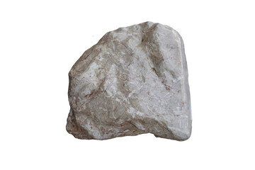 marble rock isolated on a white background, Marble is a non-foliated metamorphic rock that forms through the metamorphism of limestone.