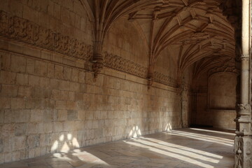 Stone hallway in monastery 