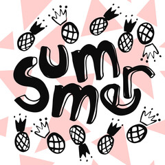 Vintage label. Modern poster with Creative vector banner illustration. summer card on white background. Vector design element.