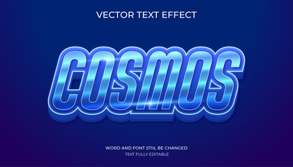 cosmos editable text effect.editable 3d game text style effect.