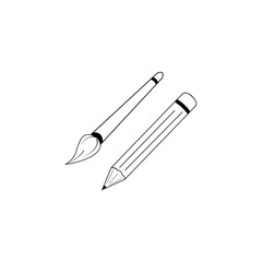 Obraz premium pencil logo icon vector