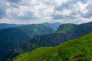 Fototapeta na wymiar Storm clouds over the mountain range. Tatra Mountains.