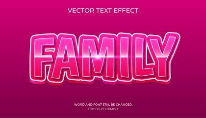 family editable text effect.editable 3d cartoon text style effect.