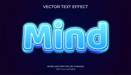 mind editable text effect.