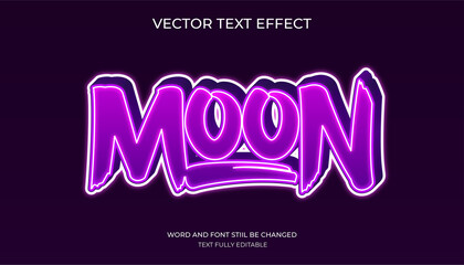 moon editable text effect.editable 3d cartoon text style effect.