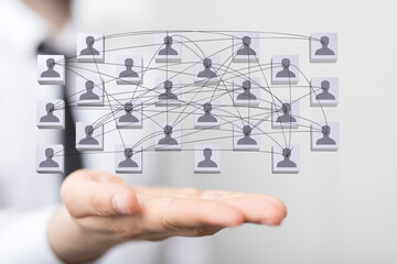 network team connection symbol lines relationship