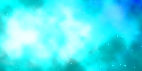 Light BLUE vector background with colorful stars. Blur decorative design in simple style with stars. Theme for cell phones.