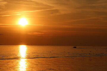 Dusk by the sea in Portugal