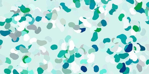 Light green vector backdrop with chaotic shapes.