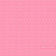 Seamless geometric pattern with hearts.