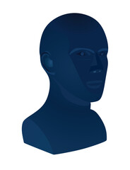 Dummy head mannequin. vector illustration
