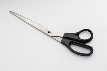closed big scissors, isolated, on white background