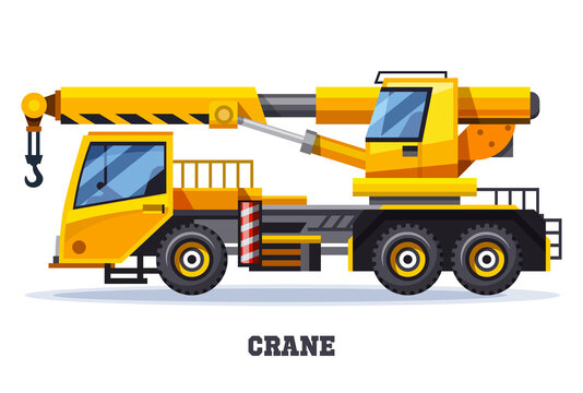 Crane truck or construction and lifting machinery