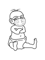 Mundschutz Corona Baby Clipart Schwanger Eltern Junge 