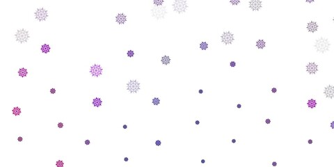 Light purple, pink vector template with ice snowflakes.