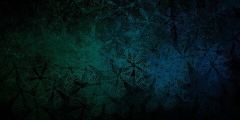 Dark green vector background with spots.