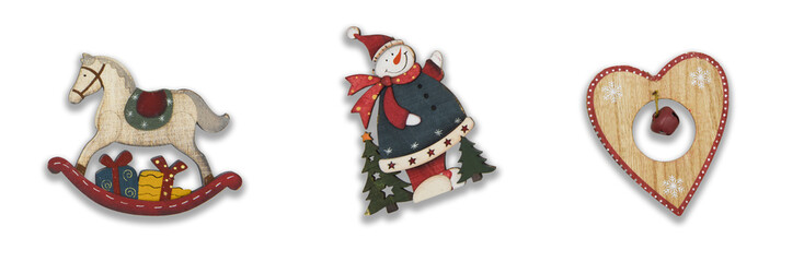 decorazioni natale casa pupazzo di neve cavallo a dondolo cuore natale  © franzdell