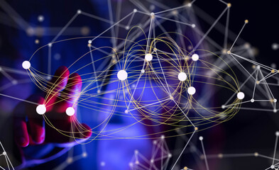 network team connection symbol lines relationship