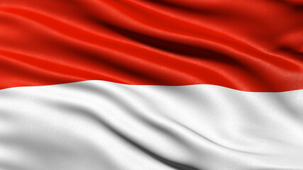 Flag of Tarija waving in the wind. 3D illustration.