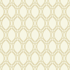 Seamless vector dotted golden wavy ornament. Modern background. Geometric modern pattern
