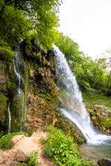 Fototapeta na wymiar Waterfall Gostilje on Zlatibor mountain in Serbia