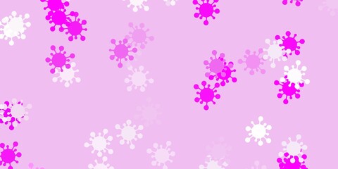 Light purple vector template with flu signs.