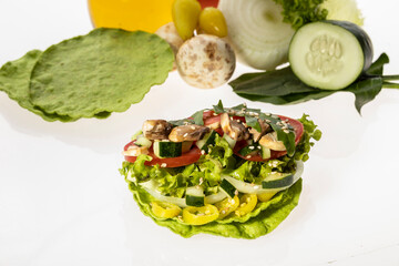 Vegetables on white background
