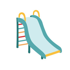 Illustration of kids slide on white background.