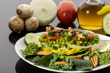 Vegetables on white background