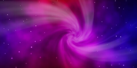 Dark Blue, Red vector layout with bright stars. Modern geometric abstract illustration with stars. Theme for cell phones.