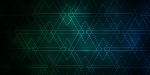 Dark Green vector template with lines, triangles. Smart design in abstract style with gradient triangles. Pattern for booklets, leaflets