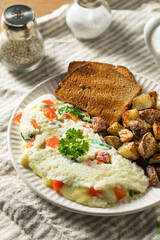 Healthy Homemade Eggwhite vegetarian Omlette