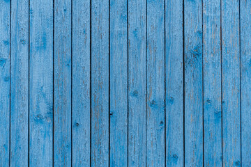 wooden retro background. dilapidated boards painted with burnt blue paint