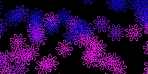 Dark Purple, Pink vector pattern with abstract shapes.