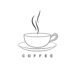 Coffee cup icon isolatedon white background