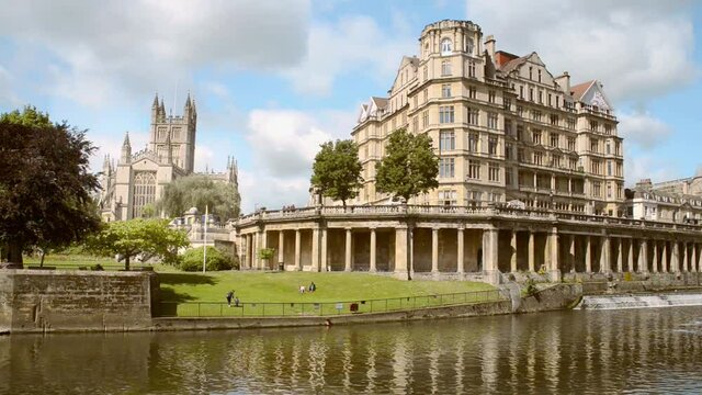 Parade Garden at Avon River, Bath, Somerset, England