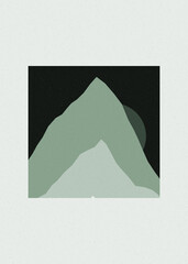 Purple Wine color Mountains rocks silhouette art logo design illustration