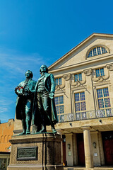 Goethe and Schiller statue in Weimar