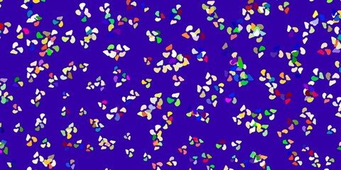 Light multicolor vector backdrop with chaotic shapes.