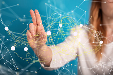 network team connection symbol lines relationship
