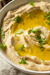 Organic Homemade Chickpea Hummus with PIta