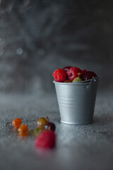 strawberries and blueberries